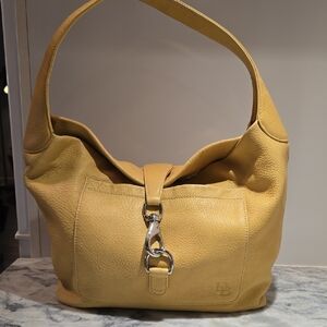 Dooney & Bourke Buttery Yellow Leather Hobo Bag